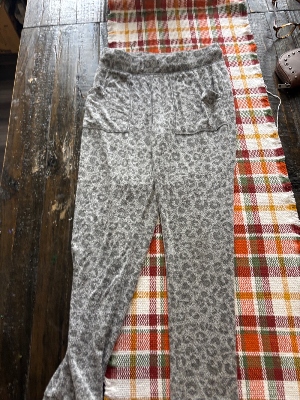 Cat & Jack Gray Leopard Print Cozy Joggers